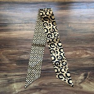Coach Leopard Ponytail Scarf